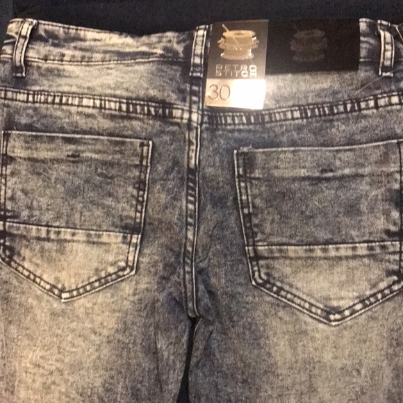 Retro stitch pants, color - blue - Picture 3 of 4